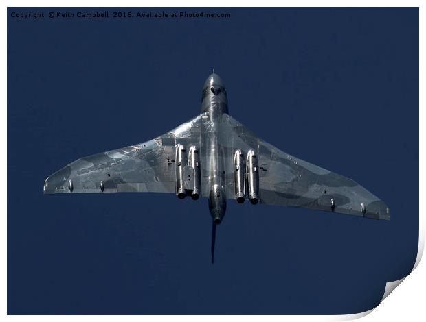 Vulcan XH558 playing Print by Keith Campbell