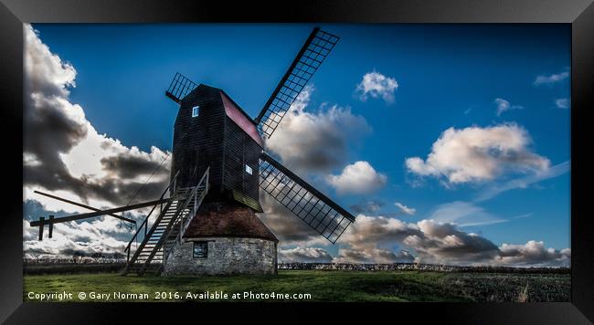 Stevington Windmill Framed Print by Gary Norman