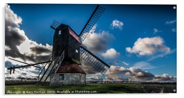 Stevington Windmill Acrylic by Gary Norman