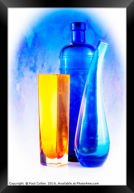 Colourful glassware. Framed Print by Paul Cullen