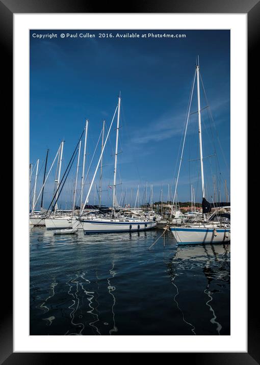 Saint Tropez Yachts. Framed Mounted Print by Paul Cullen