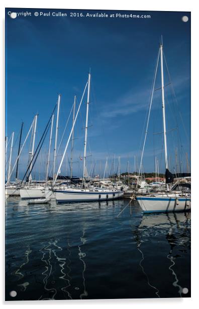 Saint Tropez Yachts. Acrylic by Paul Cullen