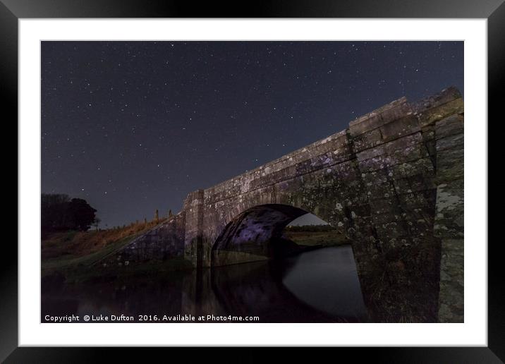 A Bridge Under The Stars Framed Mounted Print by Luke Dufton