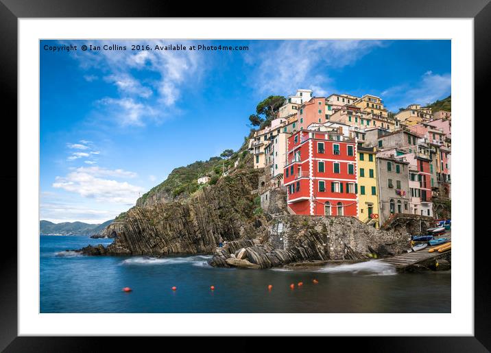 Riomaggiore, Italy Framed Mounted Print by Ian Collins