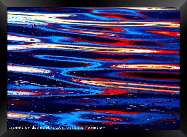 Oil Spill Framed Print by michael mcfarlane