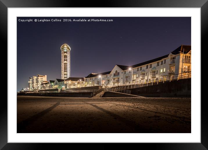 Swansea Marina apartments Framed Mounted Print by Leighton Collins
