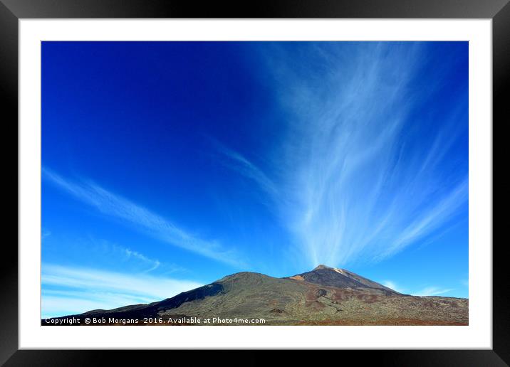 Mount Teide Clouds Framed Mounted Print by Bob Morgans