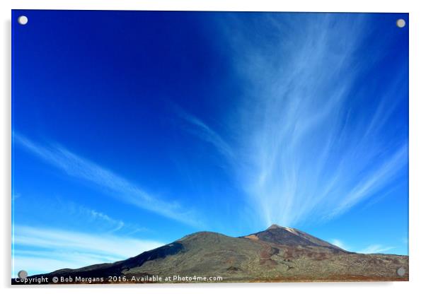 Mount Teide Clouds Acrylic by Bob Morgans
