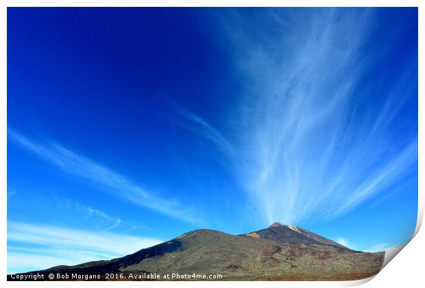 Mount Teide Clouds Print by Bob Morgans