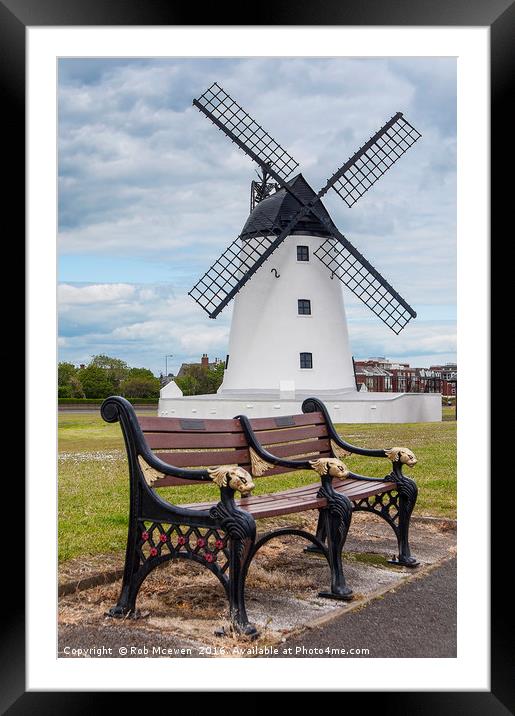 The Lytham Windmill Framed Mounted Print by Rob Mcewen
