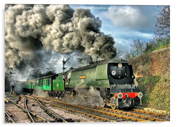 West Country Class Wadebridge Departs Acrylic by Colin Williams Photography