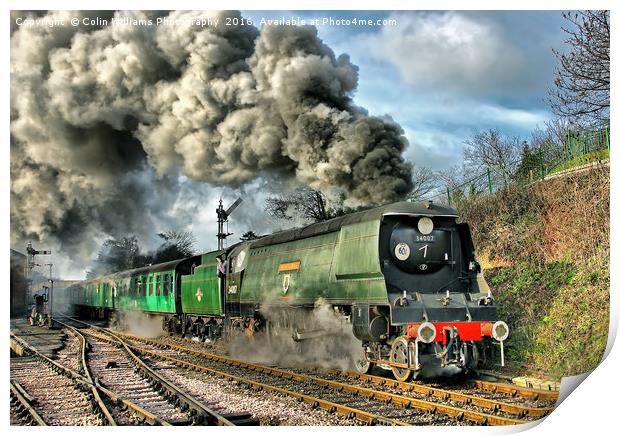 West Country Class Wadebridge Departs Print by Colin Williams Photography