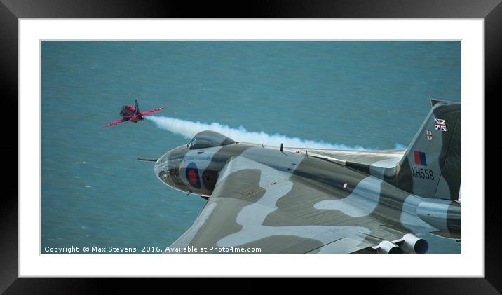 The Vulcan & the Red Arrows Framed Mounted Print by Max Stevens