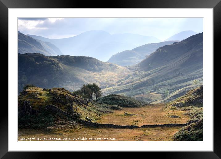 Castle Crag View Framed Mounted Print by Alex Johnson
