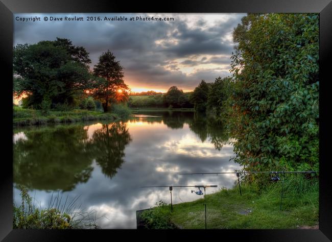 Two Rods at Sunset Framed Print by Dave Rowlatt