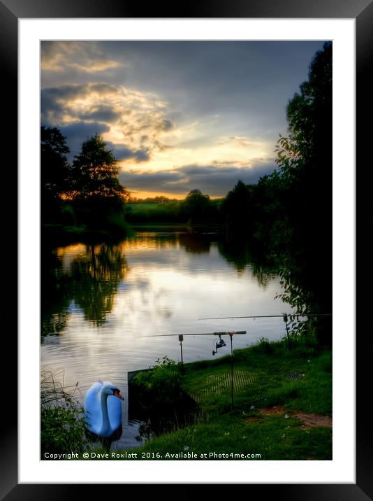 Tranquillity at Sunset Framed Mounted Print by Dave Rowlatt