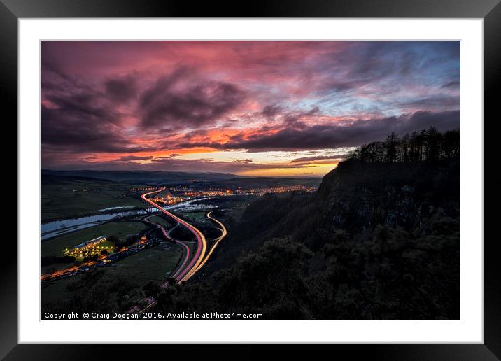 Kinnoull Hill Sunset Framed Mounted Print by Craig Doogan