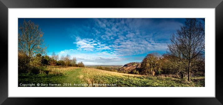 Sharpenhoe Clappers Panorama Framed Mounted Print by Gary Norman