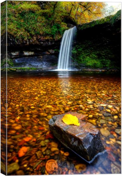 Lady's Falls - Waterfall, Wales Canvas Print by Jonathan Smith