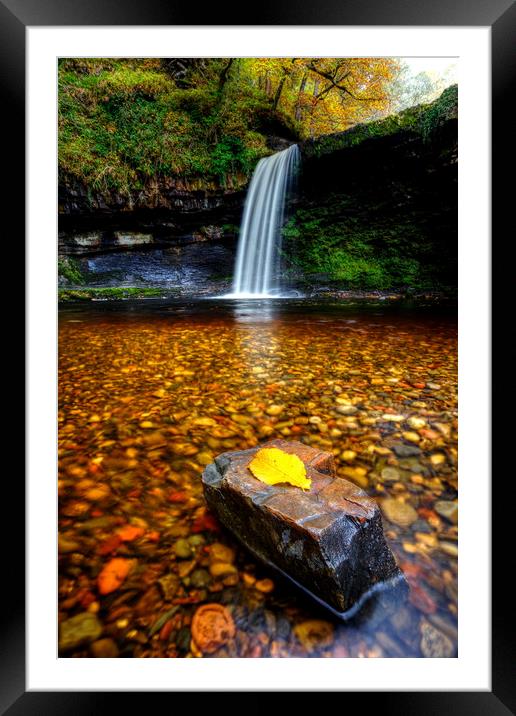 Lady's Falls - Waterfall, Wales Framed Mounted Print by Jonathan Smith
