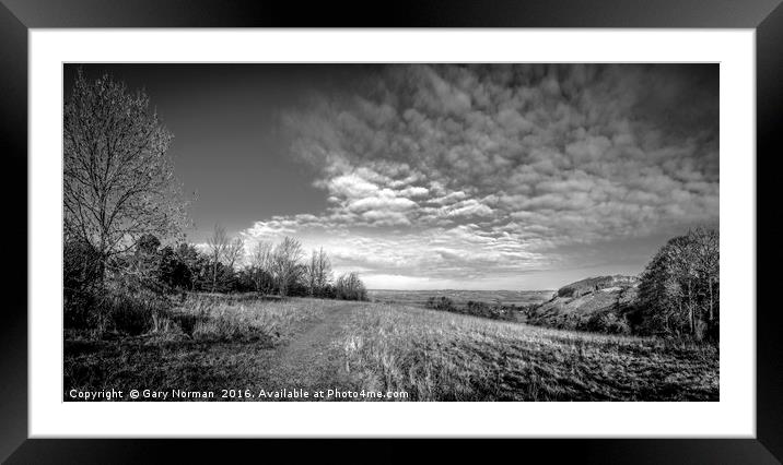 Sharpenhoe Clappers Black and White Framed Mounted Print by Gary Norman