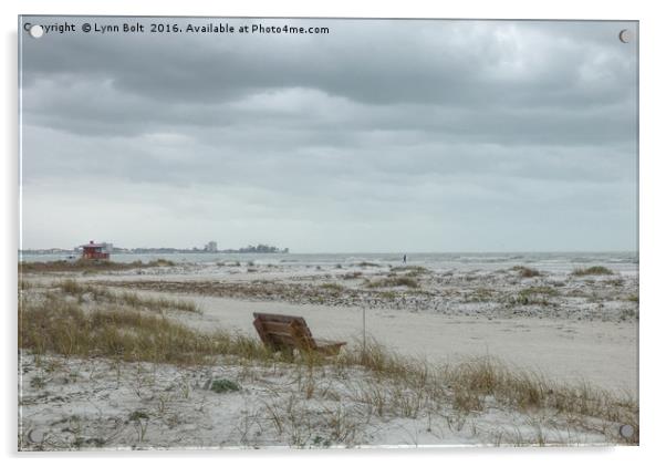 Windswept Lido Beach Florida Acrylic by Lynn Bolt