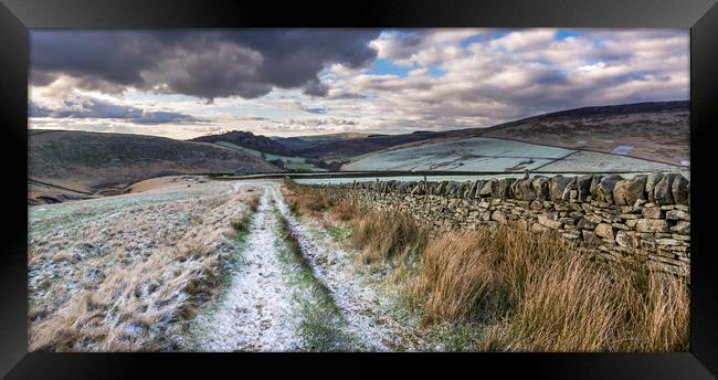 WInter colours on the hills Framed Print by Andrew Kearton