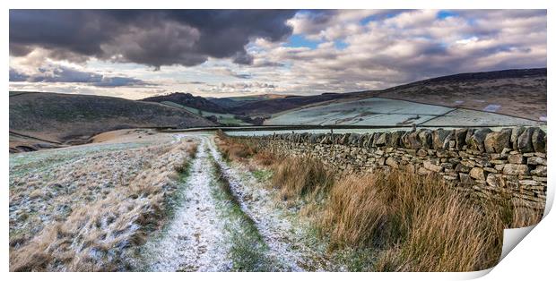 WInter colours on the hills Print by Andrew Kearton