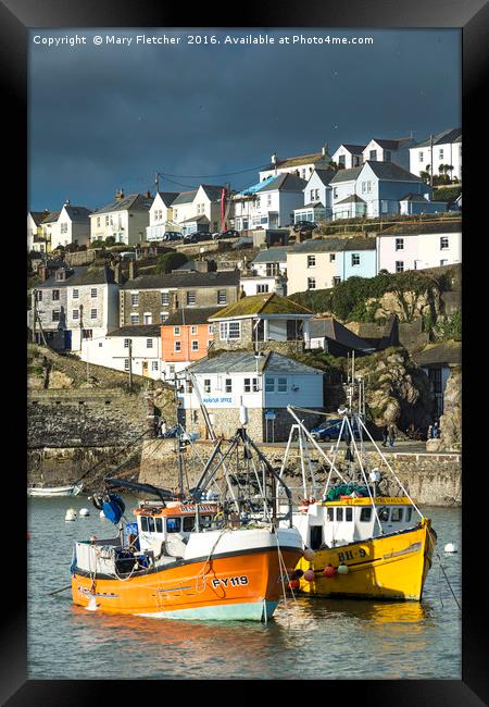 Mevagissey Harbour, Cornwall Framed Print by Mary Fletcher