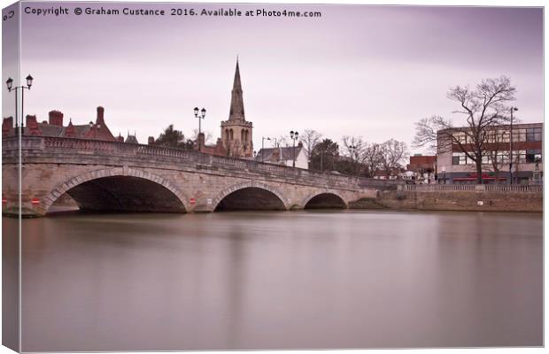 Bedford Town Bridge Canvas Print by Graham Custance