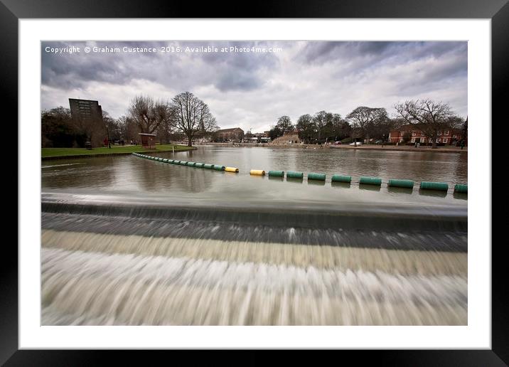 River Ouse Bedford Framed Mounted Print by Graham Custance