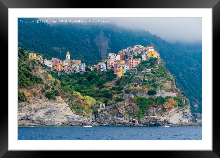 Corniglia, Italy Framed Mounted Print by Ian Collins