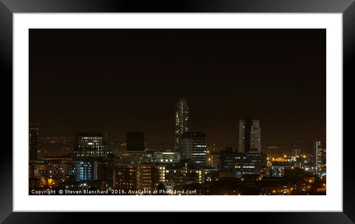 Liverpool skyline  Framed Mounted Print by Steven Blanchard