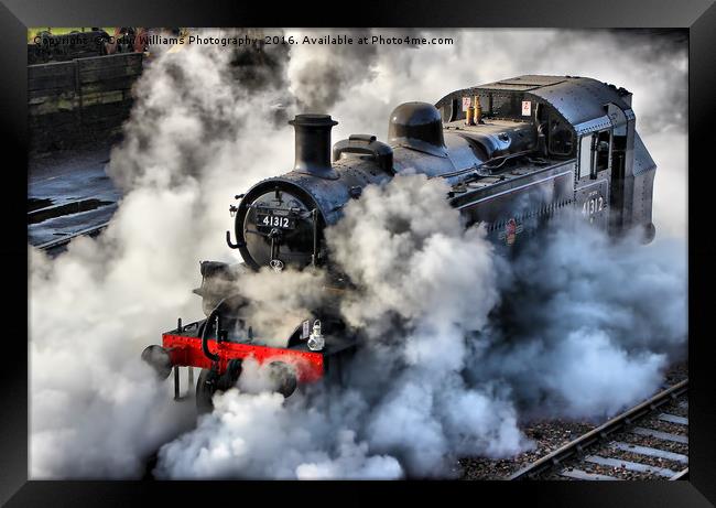 41312 Raises Steam 1 Framed Print by Colin Williams Photography
