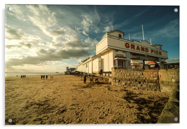 Weston's Grand Pier  Acrylic by Rob Hawkins