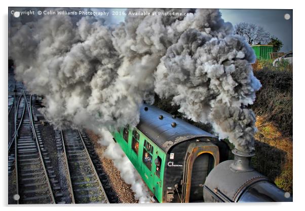 The Train Departing 2 Acrylic by Colin Williams Photography