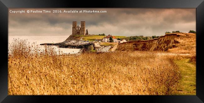 Reculver Towers, Kent, UK Framed Print by Pauline Tims
