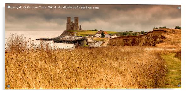 Reculver Towers, Kent, UK Acrylic by Pauline Tims