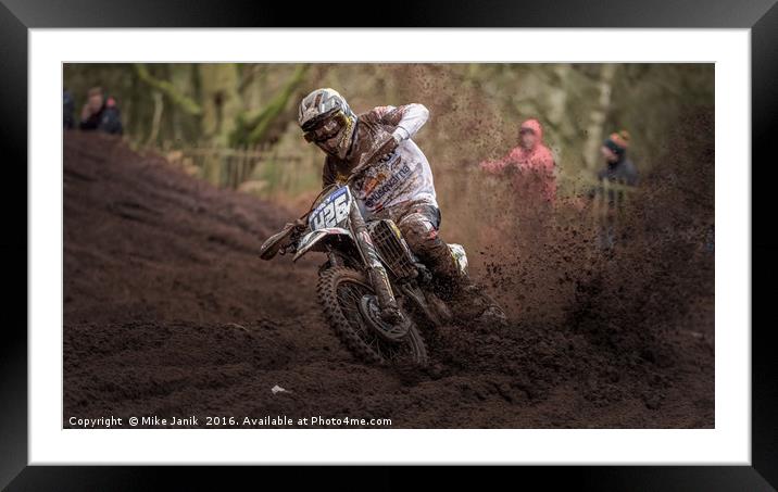 Motocross Framed Mounted Print by Mike Janik