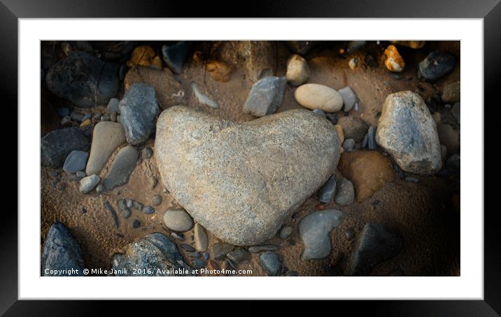 Heart Framed Mounted Print by Mike Janik