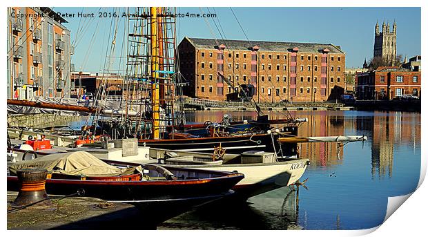 A View From Gloucester Dock Print by Peter F Hunt