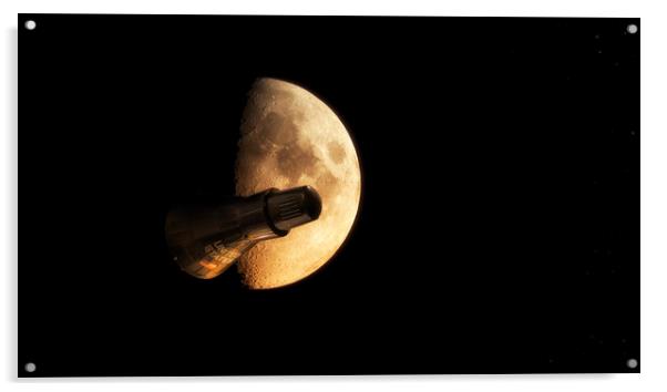 Moon shot Gemini Acrylic by Rob Lester