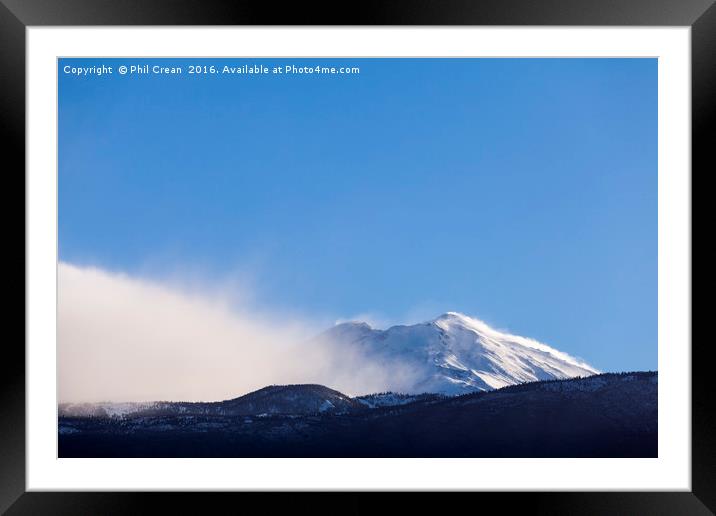 Revealing what the cloud left! Framed Mounted Print by Phil Crean