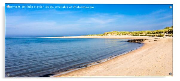 The Golden Sands of Northumbria Acrylic by Naylor's Photography