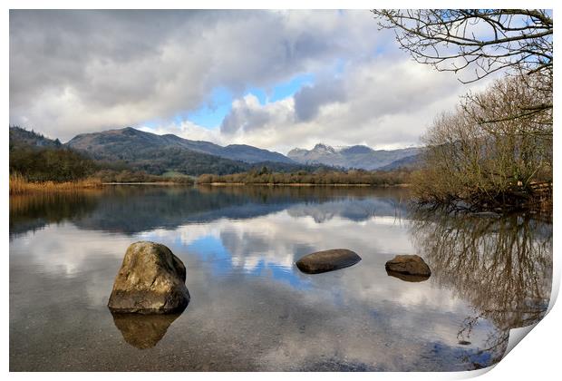 Elterwater Reflections Print by Gary Kenyon