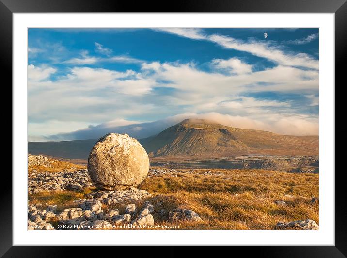 Ingleborough inversion Framed Mounted Print by Rob Mcewen