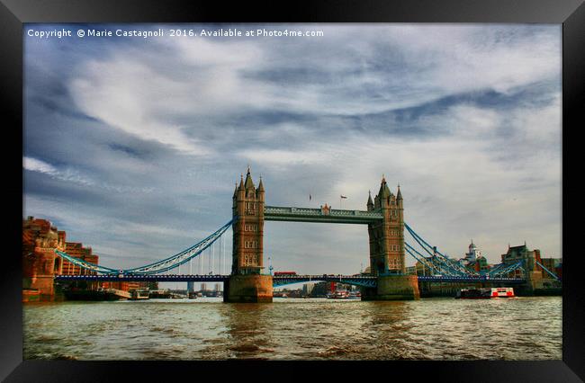    The Almighty Tower Bridge  Framed Print by Marie Castagnoli