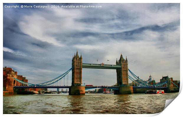    The Almighty Tower Bridge  Print by Marie Castagnoli