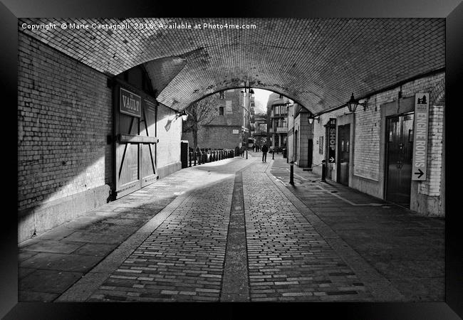 Old London Walkway Framed Print by Marie Castagnoli