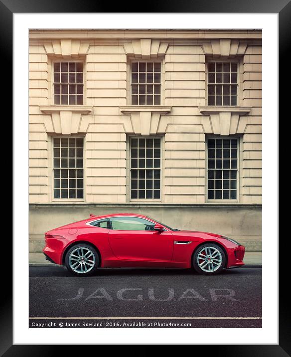Jaguar F-Type Coupe 2015 Framed Mounted Print by James Rowland